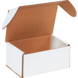 Corrugated Outside Tuck Mailers, 7-5/8"L x 5-7/16"W x 3-9/16"H, White