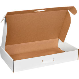Corrugated Carrying Tab Lock Mailers, 24"L x 14"W x 4"H, White