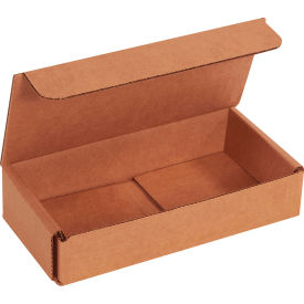 Corrugated Mailers, 6-1/2"L x 3-1/4"W x 1-1/4"H, Kraft