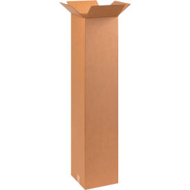 Tall Cardboard Corrugated Boxes, 9"L x 9"W x 48"H, Kraft