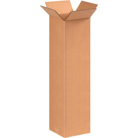 Tall Cardboard Corrugated Boxes, 8"L x 8"W x 30"H, Kraft