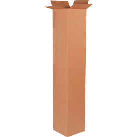 Tall Cardboard Corrugated Boxes, 10"L x 10"W x 72"H, Kraft