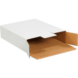 Side Loading Corrugated Mailers, 12-1/8"L x 11-5/8"W x 2-5/8"H, White