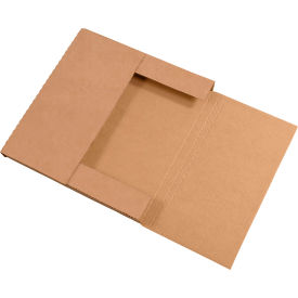 Corrugated Easy-Fold Mailers, 10-1/4"L x 10-1/4"W x 1"H, Kraft