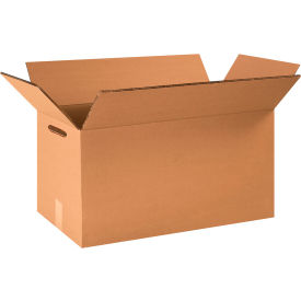Double Wall Corrugated Boxes w/ Hand Holes, 24"L x 20"W x 12"H, Kraft
