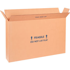 Single Wall Flat Panel Corrugated TV Boxes, 28"L x 6"W x 20"H, Kraft