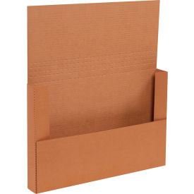 Corrugated Easy-Fold Mailers, 14-1/8"L x 8-5/8"W x 1"H, Kraft