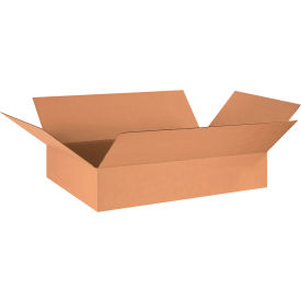 Flat Cardboard Corrugated Boxes, 29"L x 17"W x 3"H, Kraft