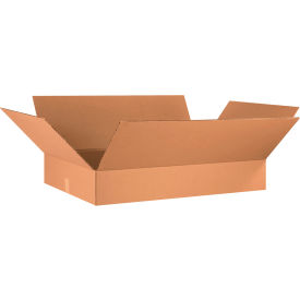 Flat Cardboard Corrugated Boxes, 34"L x 21"W x 6"H, Kraft