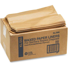 Waxed Paper Sanitary Napkin Receptacle Liners, 500 Liners per Carton