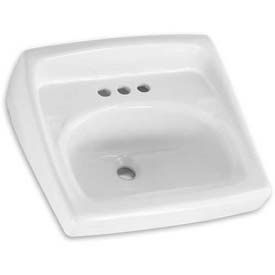 Wall Hung Square Lavatory Sink with 8-in Center