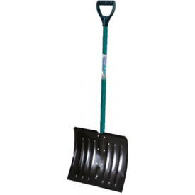 18" Steel Blade Combo Snow Shovel W/ Wood D-Grip Handle