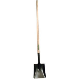 9-1/2" 44" Wood Handle Square Point Digging Shovel With Forward Turned Step