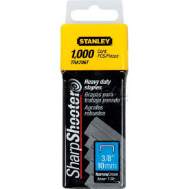 Heavy-Duty Narrow Crown Staples 3/8", 1,000 Pack