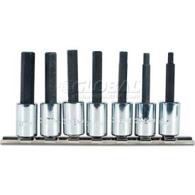 3/8" Drive 7 Piece Metric Hex Bit Set