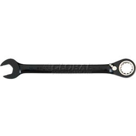 16 Black Chrome Combination Reversible Ratcheting Wrench 1/2" - Spline