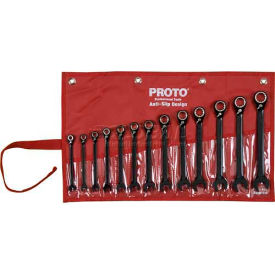 13 Piece Black Chrome Reversible Combination Ratcheting Wrench Set - Spline
