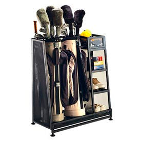 Wall Mount, Heavy-Duty Steel, Holds Bag, Clubs, & Accessories