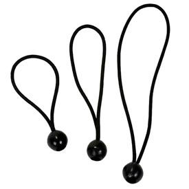 6" Premium Black Ball Bungie - Package of 50
