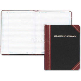 Laboratory Notebook, Black/Red Cover, Record Ruled, 8-1/8 x 10-3/8, 300 Sheets