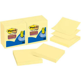 Pop-Up Notes, Super Sticky, 3 x 3, Canary Yellow, 12/PK