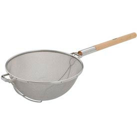 Stainless Steel Double Mesh Strainer, 12" Heavy Duty