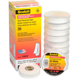 Vinyl Electrical Color Coding Tape, 3/4" X 66' - White