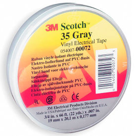 3/4" X 66' Gray Vinyl Electrical Color Coding Tape