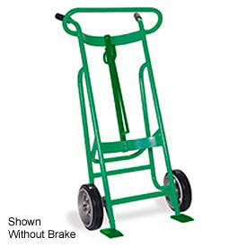 F82150A1 EZY-Rol 2-Wheel Steel Drum Truck with Brakes - Rubber Wheels