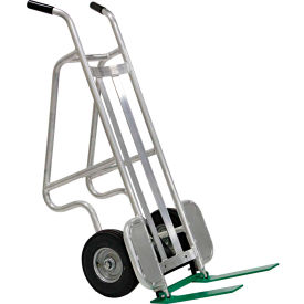 Aluminum Deep Frame Mini Pallet Truck Penumatic Wheels
