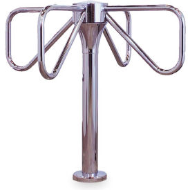 4-Arm Turnstile Only Counter Clockwise Direction - Mirror Chrome