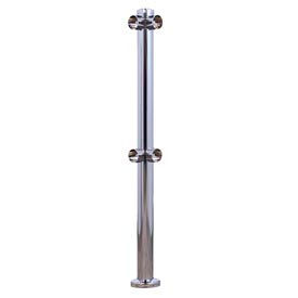 Double Rail Corner Post - Mirror Chrome