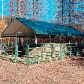 18'W x 20'L Green Commercial Canopy