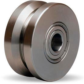 Stainless V-Groove Wheel 3 x 1-3/8 - 1/2" Ball Bearing