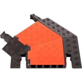 5 CH 45 Degree Left Turn -Orange Lid/Black Base