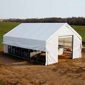 Calf Nursery with Open Ends 26'W x 36'L White