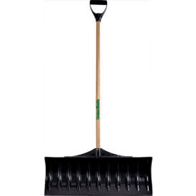 30" Poly Blade Snow Pusher W/ Wood D-Grip Handle