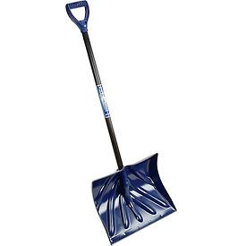 18" Mountain Mover Poly Blade Combo Snow Shovel with Steel D-Grip Handle