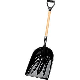 14" Poly Blade Scoop W/ Wood D-Grip Handle