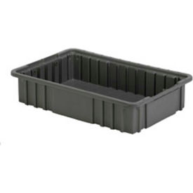 Divider Box, 16-1/2"L x 10-7/8"W x 3-1/2"H, Gray, Polyethylene