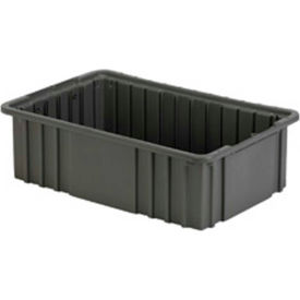 Divider Box, 16-1/2"L x 10-7/8"W x 5"H, Gray, Polyethylene