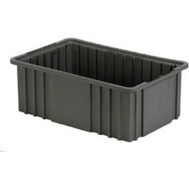 Divider Box, 16-1/2"L x 10-7/8"W x 6"H, Gray, Polyethylene