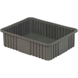 Divider Box, 22-3/8"L x 17-3/8"W x 6"H, Gray, Polyethylene