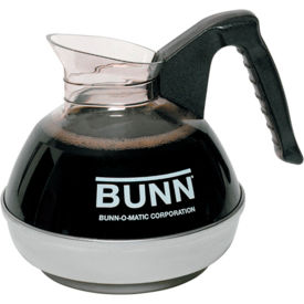 Coffee Decanter, Stainless Steel Bottom, 12-Cup Unbreakable, Black Handle