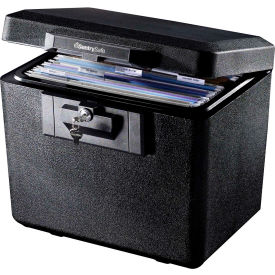 Fire-Safe Security File with Key Lock - 15-5/16"W x 12-1/8"D x 13-5/8"H, Black