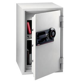 Commercial Combination Fire Safe, 20-1/2" x 22" x 34-1/2", 3 Cu. Ft., Lt Gray