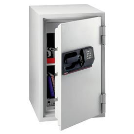 Commercial Electronic Fire Safe - 20-1/2"W x 22"D x 34-1/2"H, Light Gray