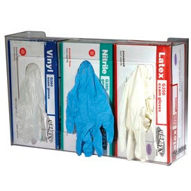 Disposable Glove Dispensers, 3 Box Capacity, Clear