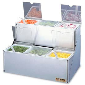 EZ-Chill Stepped Condiment Center w/Notched Lids, 6 Qts.