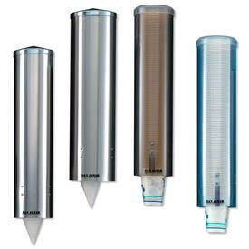 Water Cup Dispenser, Stainless Steel, Large, Pull-Type